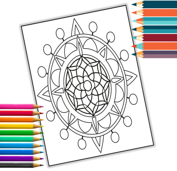 20 Bold Mandala Designs - Adult Coloring Book for Stress Relief and Relaxation