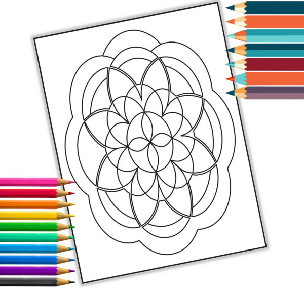 20 Bold Mandala Designs - Adult Coloring Book for Stress Relief and Relaxation