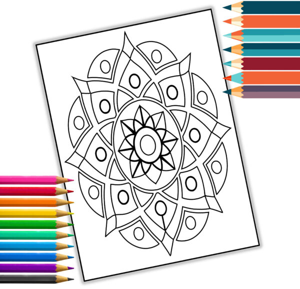 20 Bold Mandala Designs - Adult Coloring Book for Stress Relief and Relaxation
