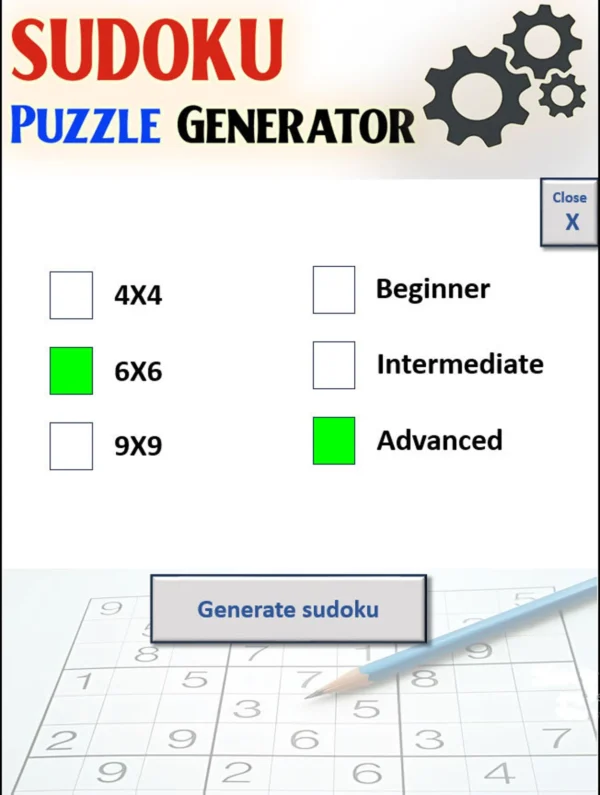 Sudoku Generator PowerPoint Tool - Create Custom Puzzles with Solutions