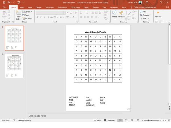 Word Search Puzzle Generator - Digital Tool