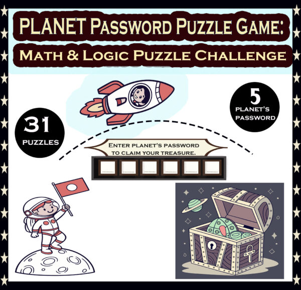 PLANET Password Puzzle Game:Math & Logic Puzzle Challenge