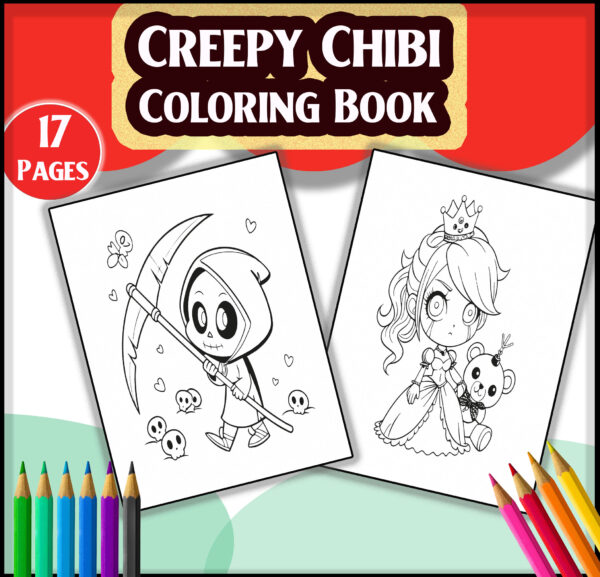 Free Creepy Chibi Coloring Book