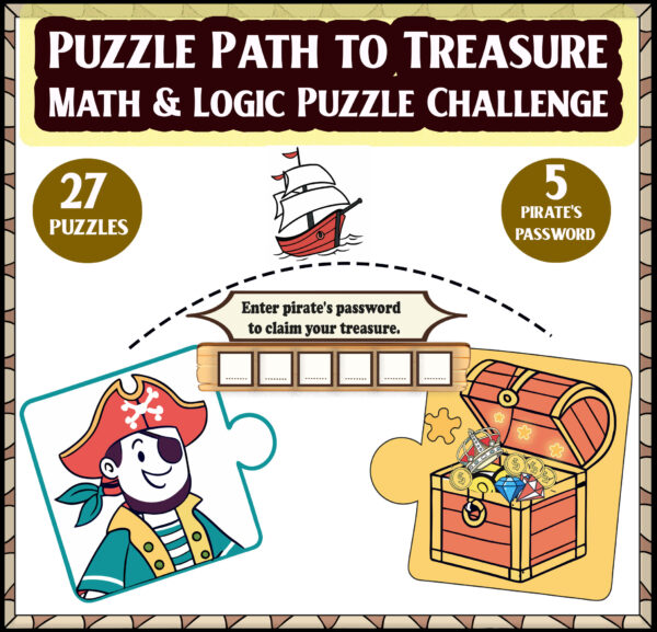Puzzle Path to Treasure: Math & Logic Puzzle Challenge