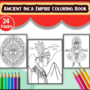 Ancient Inca Empire Coloring Book - Digital Download - 24 Pages bold