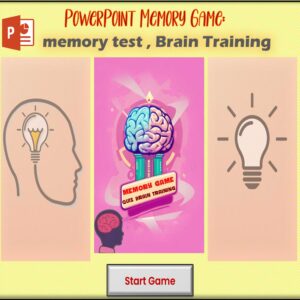 PowerPoint Memory Game: Brain training with simple, animated images,possibility of customizing quizzes and images