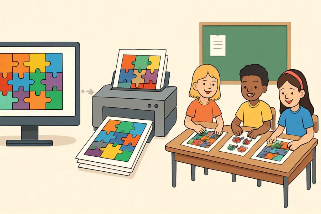How to Transform Digital Puzzles into Printable Classroom Activities