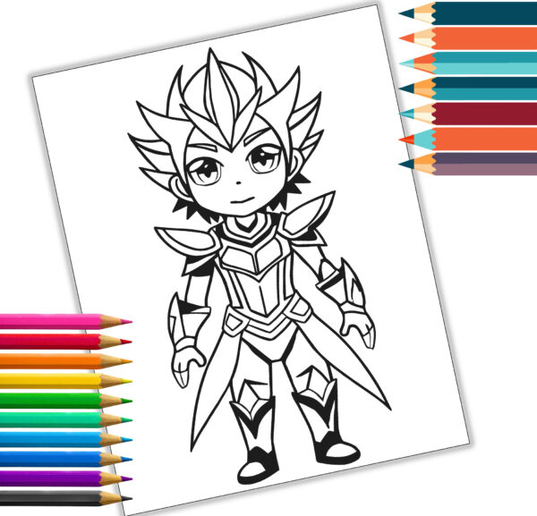 Anime Coloring Book -Digital Download