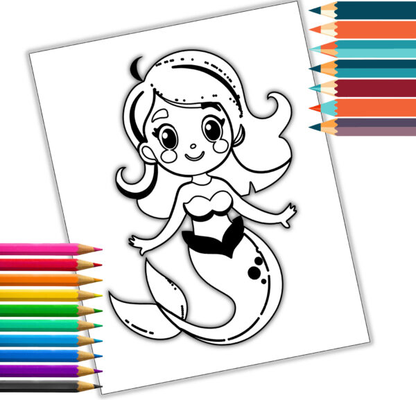 Kawaii Coloring Book | Cute Adorable Characters Digital Download