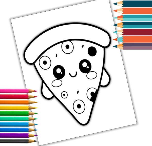 Kawaii Coloring Book | Cute Adorable Characters Digital Download