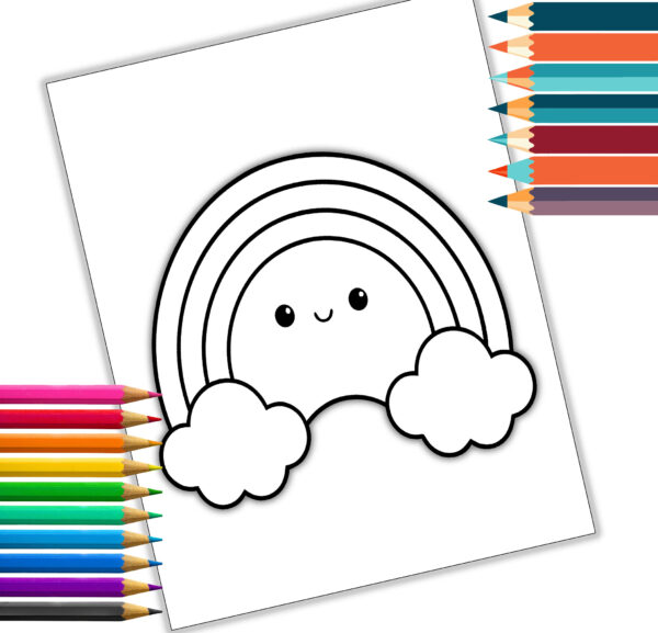 Kawaii Coloring Book | Cute Adorable Characters Digital Download
