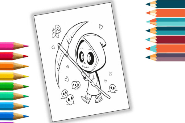 Free Creepy Chibi Coloring Book