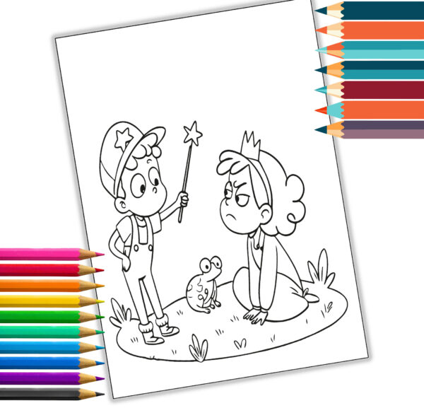 Funny Kids Coloring Book - 22 Hilarious Boy and Girl Scenes