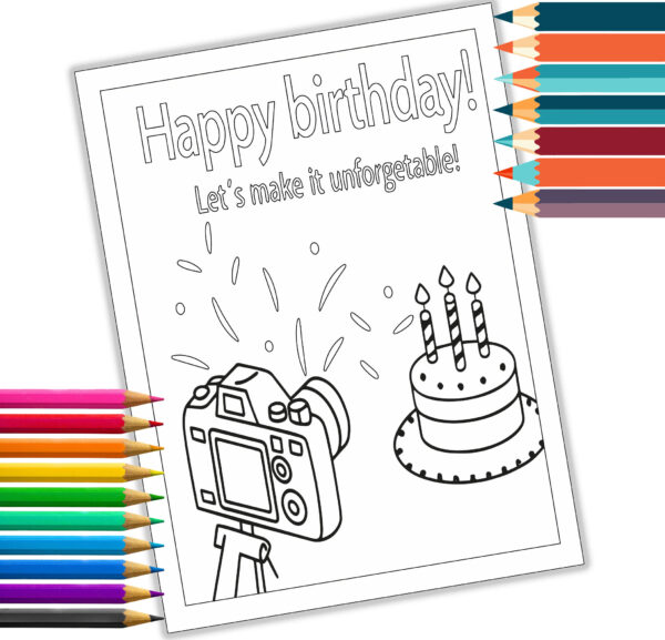 Happy Birthday Quotes Coloring Book – Printable Birthday Activity Pages for Kids & Adults
