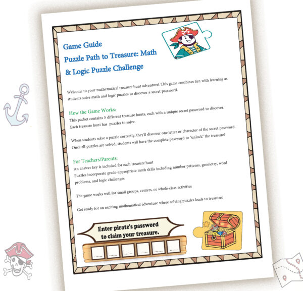 Puzzle Path to Treasure: Math & Logic Puzzle Challenge
