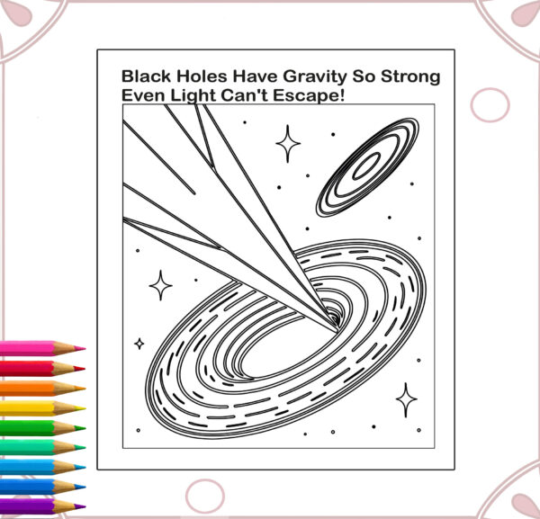 Space Science & Astronomy Coloring Book | Printable Solar System Activities | for Kids Ages 5-12
