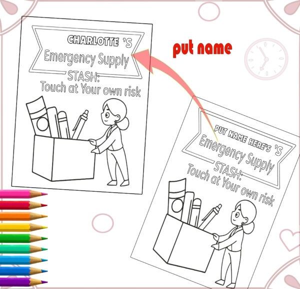 Teacher Survival Humor Interactive Digital Coloring Book | Personalized Stress