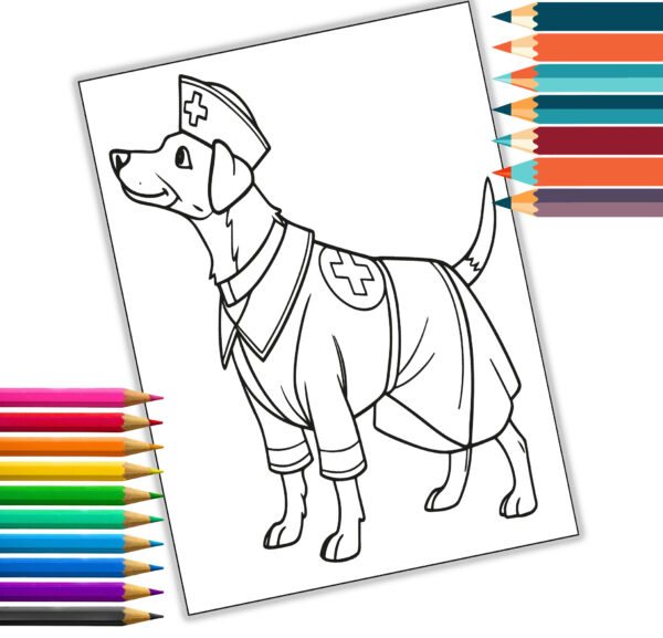 Working Dogs Coloring Book | Educational Adult & Kids Coloring Pages
