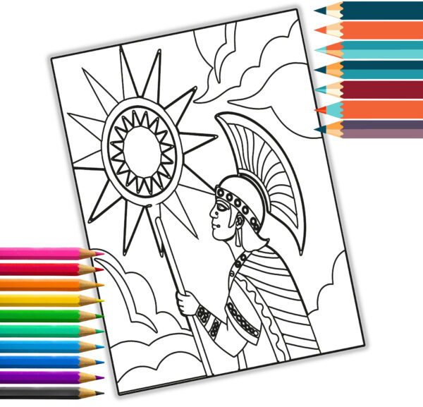 Ancient Inca Empire Coloring Book - Digital Download - 24 Pages bold