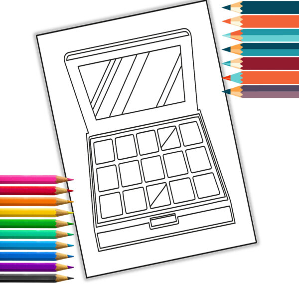 Cosmetic Coloring book- Makeup and Beauty Accessories