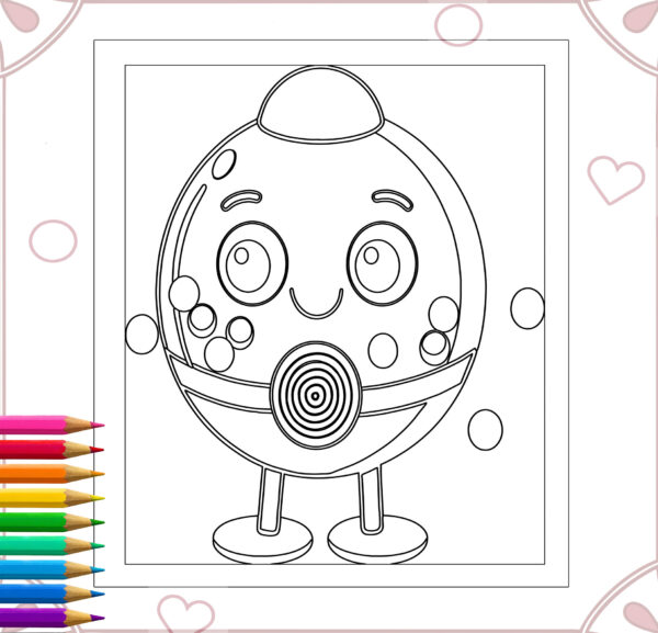 Pudgy Pals Coloring Book - Cute Chubby Circular Characters for All Ages