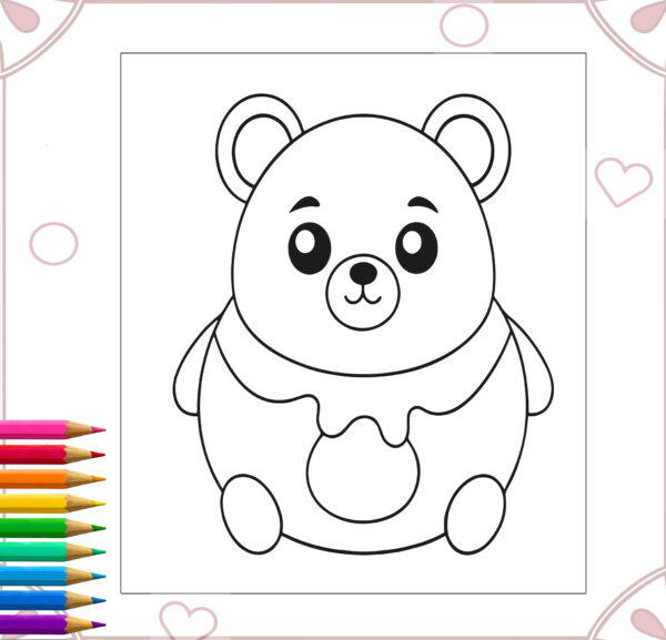 Pudgy Pals Coloring Book - Cute Chubby Circular Characters for All Ages