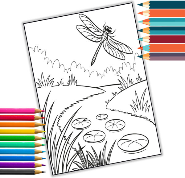 Garden Bugs Coloring Book for Kids & Adults – 35 Adorable Bug Designs to Color – Printable PDF