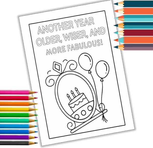 Happy Birthday Quotes Coloring Book – Printable Birthday Activity Pages for Kids & Adults