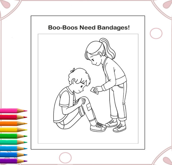 Kids First Aid & Safety Coloring Book | Printable Safety Education Activity Book | Emergency Preparedness for Children Ages 4-8