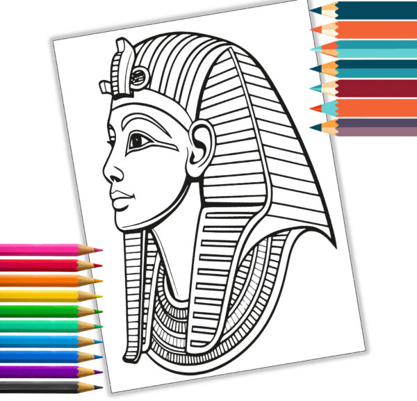 Ancient Egypt Coloring Book - Pyramids and Mummies - Printable PDF