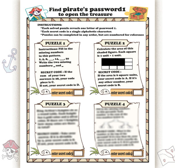Puzzle Path to Treasure: Math & Logic Puzzle Challenge