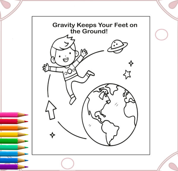 Space Science & Astronomy Coloring Book | Printable Solar System Activities | for Kids Ages 5-12