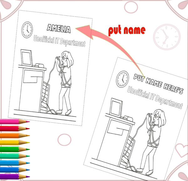 Teacher Survival Humor Interactive Digital Coloring Book | Personalized Stress