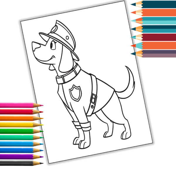 Working Dogs Coloring Book | Educational Adult & Kids Coloring Pages