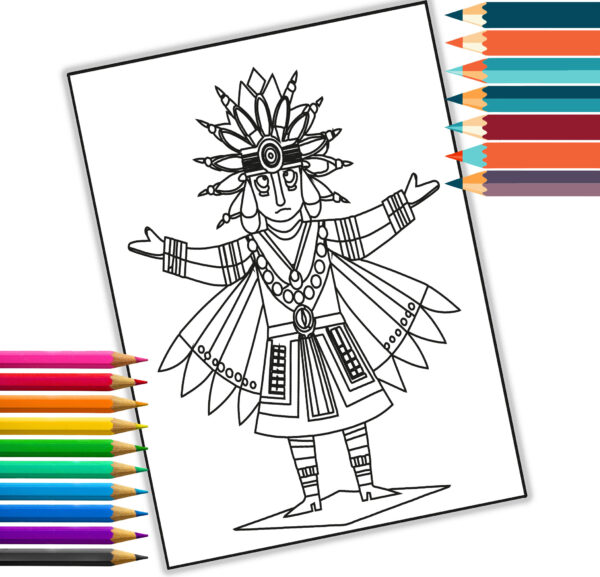 Ancient Inca Empire Coloring Book - Digital Download - 24 Pages bold
