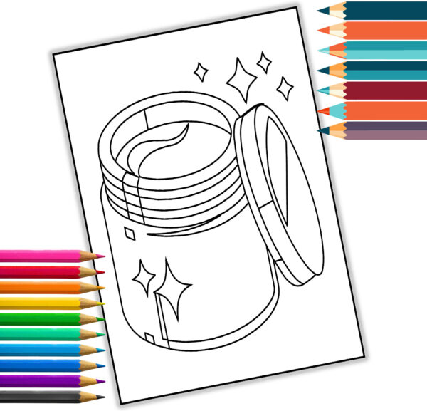 Cosmetic Coloring book- Makeup and Beauty Accessories