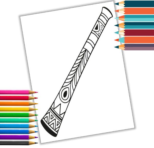 35 Musical Instruments Coloring Book – Printable PDF for Kids & Adults – Guitar, Piano, Violin, Drums, and More!