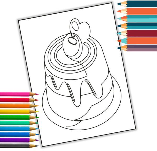 Delectable Desserts Coloring Book | 38 Sweet Illustrated Designs