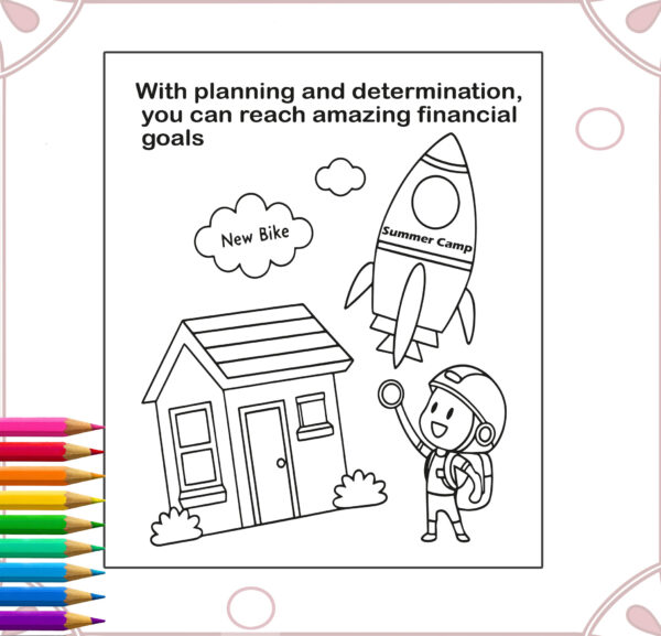 Financial Education Coloring Book for Kids | Money Basics | Printable Financial Literacy Activities | Saving, Spending & Sharing | Ages 6-10