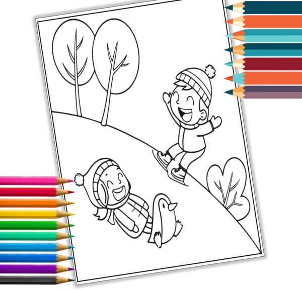 Funny Kids Coloring Book - 22 Hilarious Boy and Girl Scenes