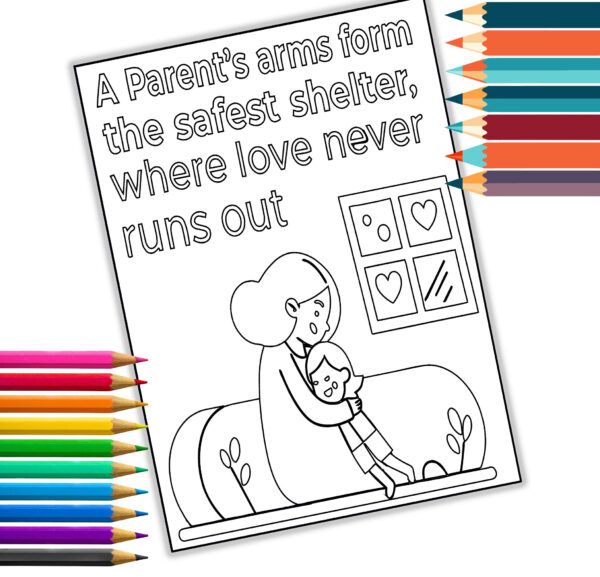 Inspirational Parent Quotes Coloring Book, Self-Care for Moms and Dads, Mindful Parenting Gift