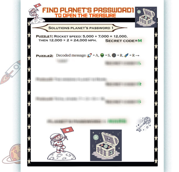 PLANET Password Puzzle Game:Math & Logic Puzzle Challenge
