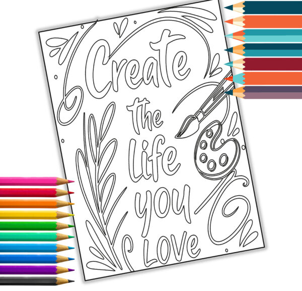 30 Motivational Quotes Coloring Book with Positive Sayings and Inspirational Affirmations