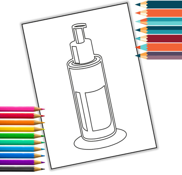 Cosmetic Coloring book- Makeup and Beauty Accessories