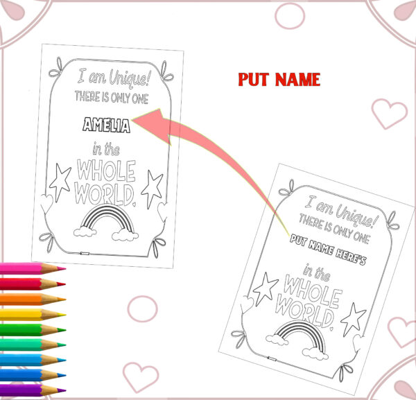 customizable positive affirmation coloring pages - edit yourself! -template canva