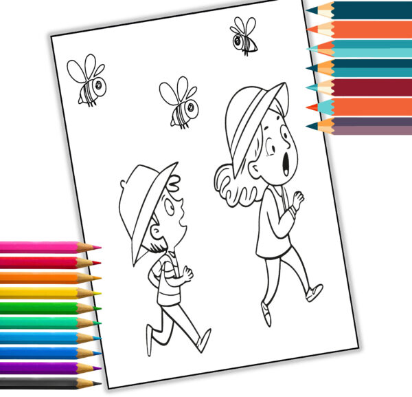 Funny Kids Coloring Book - 22 Hilarious Boy and Girl Scenes