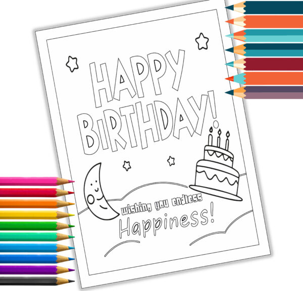 Happy Birthday Quotes Coloring Book – Printable Birthday Activity Pages for Kids & Adults