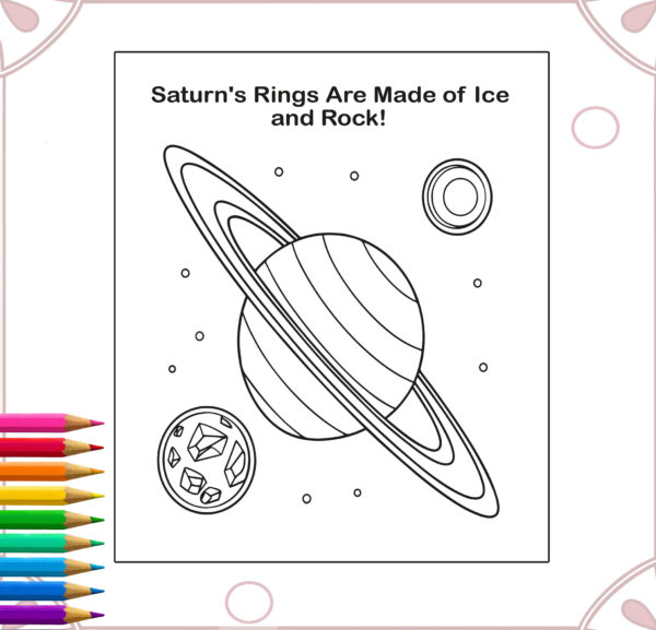 Space Science & Astronomy Coloring Book | Printable Solar System Activities | for Kids Ages 5-12