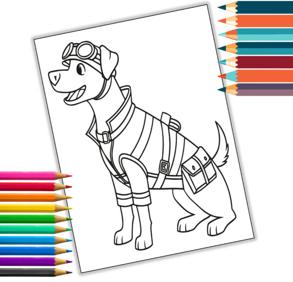 Working Dogs Coloring Book | Educational Adult & Kids Coloring Pages