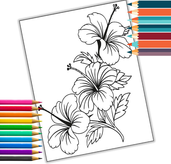 Beautiful Botanical Flowers Coloring Book | 29 Designs | Digital Download | Printable Adult Coloring Pages